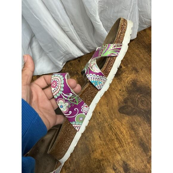 Birkenstock Birkis Franca Birko Flor Paisley Multi Strappy Sandals Size 40 US 9 - Picture 8 of 13